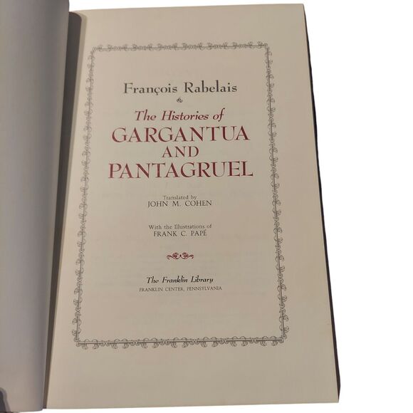 Gargantua and Pantagruel Book Francois Rabelais 1982 Franklin Library VTG - Picture 5 of 6